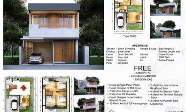 Rumah modern minimalis di ngringo Jaten karanganyar