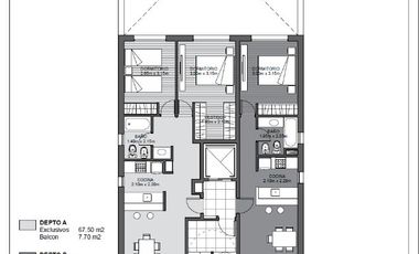 SEMIPISO EN VENTA 2 Dorm + Balcón al frente! Mendoza al 2800 - Lourdes, Rosario.