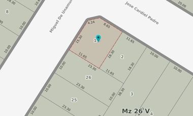 Venta Terreno / Lote . Los Pinares. Unamuno y Cardiel