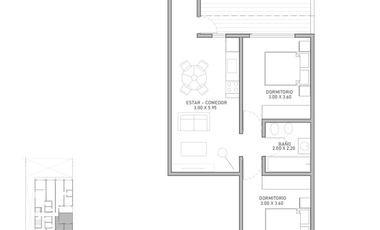Departamento en venta de 3 ambientes  en Merlo