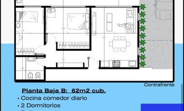 Departamento en venta de 2 dormitorios c/ cochera en Costa Azul
