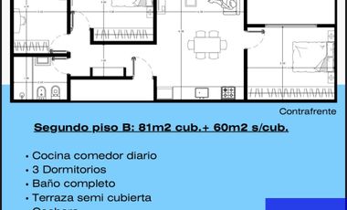 Departamento en venta de 2 dormitorios c/ cochera en Costa Azul