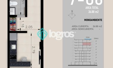 Departamento Monoambiente en venta – FINANCIADO –  MACROCENTRO