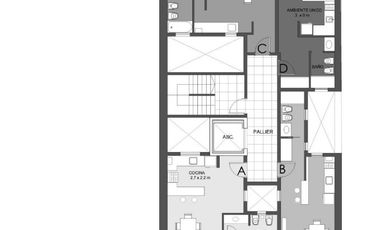 EN VENTA Monoambiente A ESTRENAR c/Balcón - Rodriguez al 1100, Lourdes, Rosario.