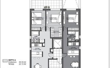 EN VENTA Departamento 1 dorm c/BALCÓN - Mendoza al 2800 - Lourdes, Rosario.