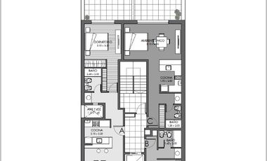 VENTA Depto 1 dorm Balcón y Patio -Cafferata 800 - Echesortu, Rosario, Santa Fe