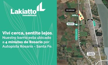 Terrenos de 300 m2 en venta - Autopista Ros-Sta Fe Km 8 - Ricardone