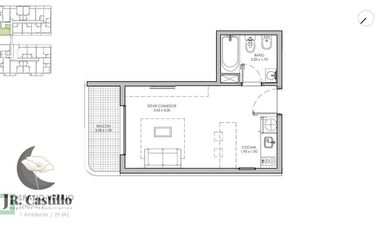 Departamento Monoambiente Venta Ituzaingó Sur