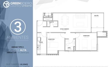 Departamento en venta de 3 ambientes en Belén de Escobar