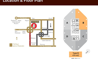FOR RENT office space full furnish 414mtr LIPPO ST MORITZ OFFICE TOWER