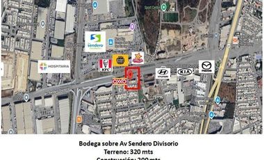 Bodega en Venta sobre Av. Sendero Divisorio, San Nicolás