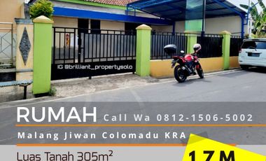 Rumah Nyaman 305m² Malangjiwan Colomadu Kra