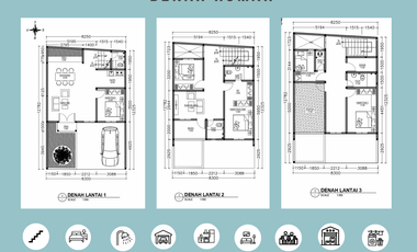 Rumah Modern 3 Lantai Rooftop Dekat Mampang Prapatan Jakarta Selatan
