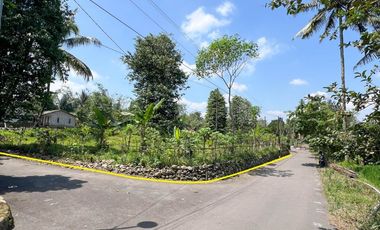 Jual Tanah Pekarangan Pakem View Sawah dan Gunung Udara Sejuk Asri