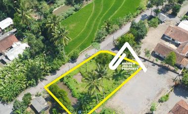 Jual Tanah Pekarangan Pakem View Sawah dan Gunung Udara Sejuk Asri