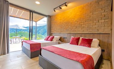 Venta Casa Finca Sopetrán, privada, lujosa, piscina, vista de ensueño.