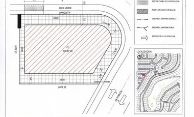 Lote residencial c/esquina panoramica en coto exclusivo KUTZ, Countryclub