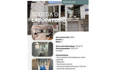 Bodega en arriendo y venta en Sabaneta, Antioquia.
