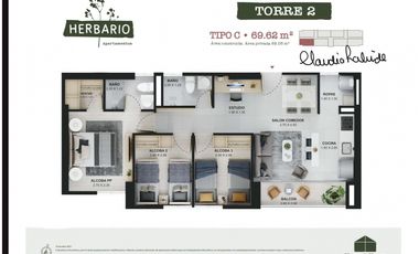 Apartamento en obra gris cerca del parque de Itagui