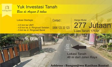 tanah di bangunjiwo kasihan bantul dekat Kampus UMY yogyakarta