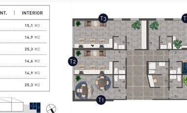 VENTA Oficinas Nuevas para Profesionales 14,49 y 25,30 m2, Vitacura