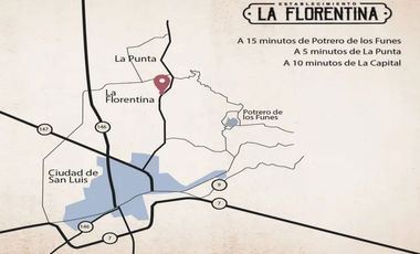 VENDO LOTE EN CLUB DE CAMPO LA FLORENTINA-LA PUNTA- SAN LUIS