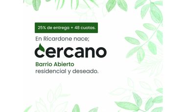 Lotes en Ricardone, excelente acceso por autopista