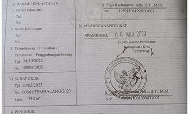 Tanah lingkungan kos di Ring 1 Tembalang