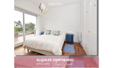 ALQUILER TEMPORARIO 3 amb con cochera Playa Grande MdP