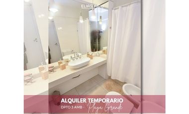 ALQUILER TEMPORARIO 3 amb con cochera Playa Grande MdP