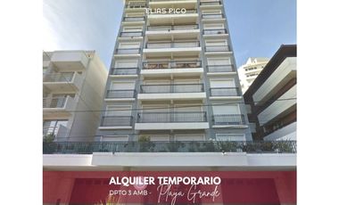 ALQUILER TEMPORARIO 3 amb con cochera Playa Grande MdP
