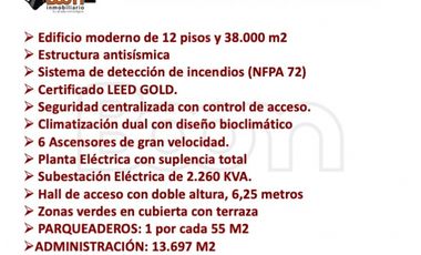 ARRIENDO OFICINAS 782 M2, 1.205 M2 Y 2.099 M2 EN CLL 127