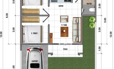 Dekat RS Nur Hidayah Rumah Siap Bangun Imogiri Bantul , Harga Murah