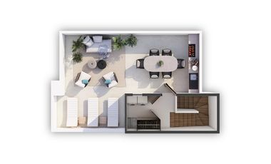 CASA EN VENTA EN PLAYA DEL CARMEN 3 HABITACIONES CON GYM, AREA DE YOGA, CANCHA PADEL