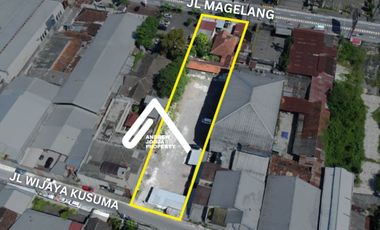 Jual Tanah Pinggir Jalan Magelang Pusat Komersil Dua Muka Depan JCM