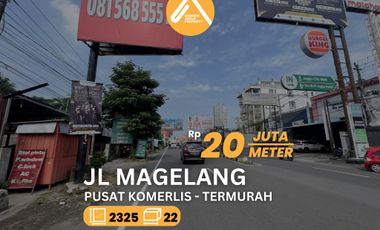 Jual Tanah Pinggir Jalan Magelang Pusat Komersil Dua Muka Depan JCM