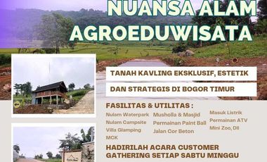 Tanah kavling murah eksklusif di Bogor Timur legalitas aman View estetik