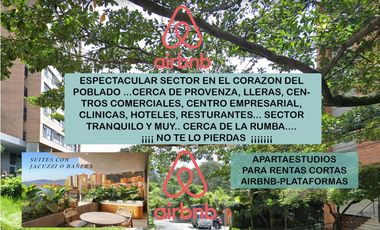 Venta aparta suite Medellín poblado rentas cortas AIRBNB BOOKING