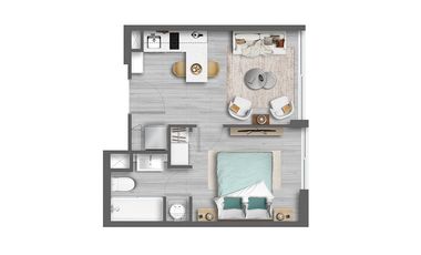 Departamento un Dormitorio Aviador Acevedo