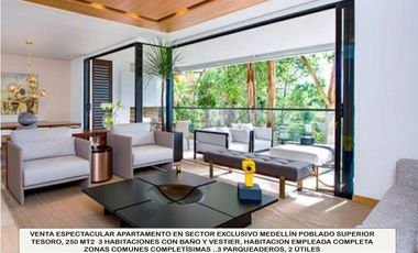 Venta apartamento Medellín poblado tesoro oportunidad lujo luxury