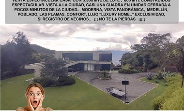 Venta casa campestre Medellín poblado palmas vista a medellín luxury