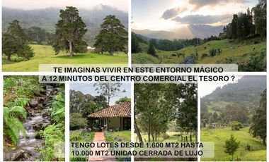 Venta lote parcelación Medellín poblado palmas exclusivo lujo luxury