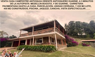 Venta casa campestre finca parcelación guarne autopista recibo escucho