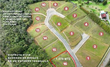 Venta lote Antioquia alto palmas variante no peaje parcelación bosque