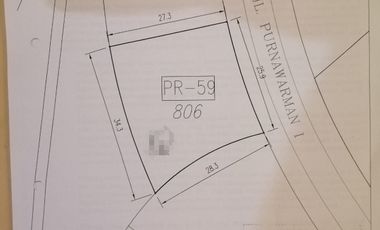 Tanah 804 m2 Rancamaya Golf Estate 11jt/m2 nego Ngantong Bogor