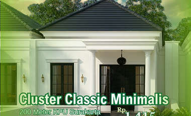 Rumah Cluster Minimalis Tipe 65/160 di Solo, Dekat KPU