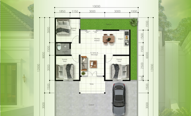 Rumah Cluster Minimalis Tipe 65/160 di Solo, Dekat KPU