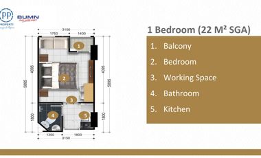 Apartemen 300 Jutaan 1 Kamar Lokasi Ngaliyan Semarang