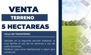 TERRENO EN VENTA VILLA DE TEZONTEPEC HIDALGO