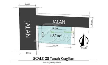 Tanah Strategis Kragilan Sleman Belakang Grand Pasific Hall TVRI Jogja